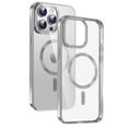 thumbnail image 1 of K-Lion for iPhone 15 Pro Max 6.7" Clear Case, Compatible with Mag Safe,Fashion Crystal Plating Transparent Ultra Slim Case Lightweight Dropproof Protective Case Cover for iPhone 15 Pro Max,Silver, 1 of 4