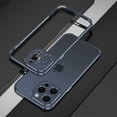 thumbnail image 1 of K-Lion for iPhone 15 Pro Max Metal Bumper Frame + Lens Protector Case ,Heavy Duty Shockproof Drop Resistant Ultra Thin Design with Screw Driver for Women Men for iPhone 15 Pro Max,Darkblue+Silver, 1 of 12