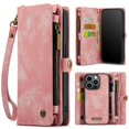 thumbnail image 1 of K-Lion for iPhone 15 Pro Max Wallet Case ,Luxury Magnetic PU Leather Zipper Purse 2 in 1 Design Shockproof Flip Case Card Slot Kickstand Phone Cover with Lanyard for Women Men ,pink, 1 of 7