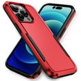 thumbnail image 1 of K-Lion for iPhone 15 Pro Slim Case,Fashion Sturdy Heavy Duty Rugged Shockproof Protective Case Matte Hybrid Military Grade Drop Protection Full Cover for iPhone 15 Pro,Red+Black, 1 of 7