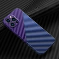 thumbnail image 1 of K-Lion for iPhone 15 Pro Slim Case, Fashion Ultra Thin Carbon Fiber Texture Shockproof Protective Case Lightweight Hard Back PC Case Cover Support Wireless Charging for iPhone 15 Pro,Purple, 1 of 10