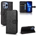 thumbnail image 1 of K-Lion for iPhone 15 Pro Wallet Case,Luxury PU Leather Card Holder Cash Slot Kickstand Magnetic Closure Flip Folio Case Ripple Pattern Shockproof Protective Case Cover for Women Men ,Black, 1 of 5