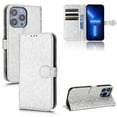 thumbnail image 1 of K-Lion for iPhone 15 Wallet Case,Luxury PU Leather Card Holder Cash Slot Kickstand Magnetic Closure Flip Folio Case Ripple Pattern Shockproof Protective Case Cover for Women Men ,Silver, 1 of 5