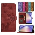 thumbnail image 1 of K-Lion for iPhone 15 Wallet Case, Luxury PU Leather Magnetic Clasp Card Holder Cash Slot Flip Case Butterfly Cat Pattern Shockproof Phone Cover for iPhone 15 ,Winered, 1 of 1
