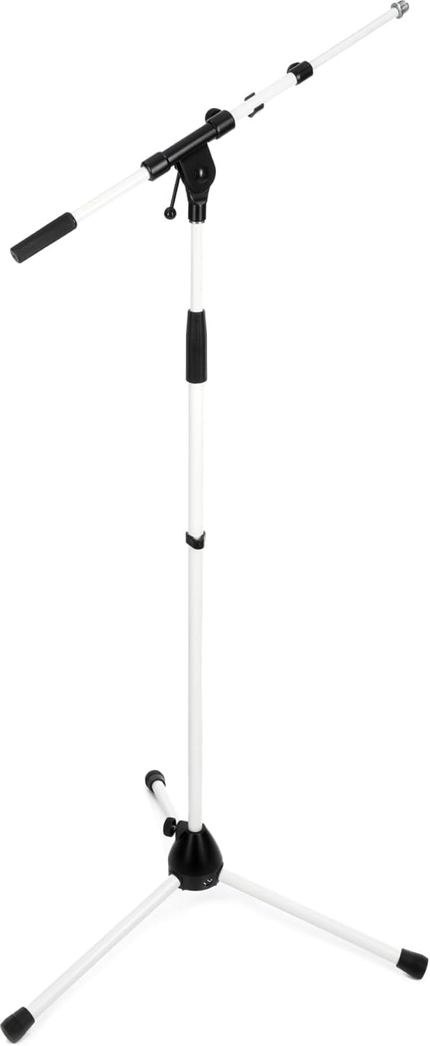 K&M 26125 Microphone Stand - Heavy Duty Round Base Stand With Anti-Vibration Ring