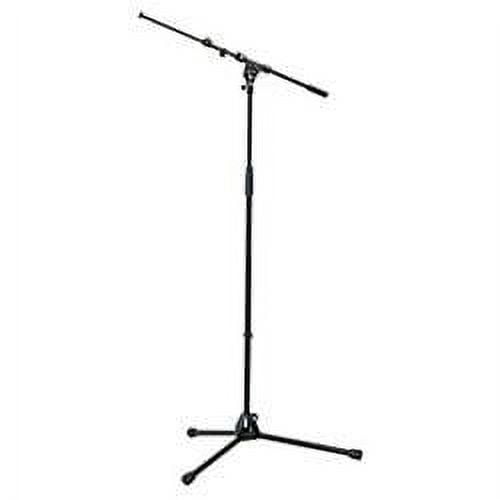 K&M 21090B Microphone Stand with Telescoping Boom, 35-65 in Height, 7.10 lbs Weight