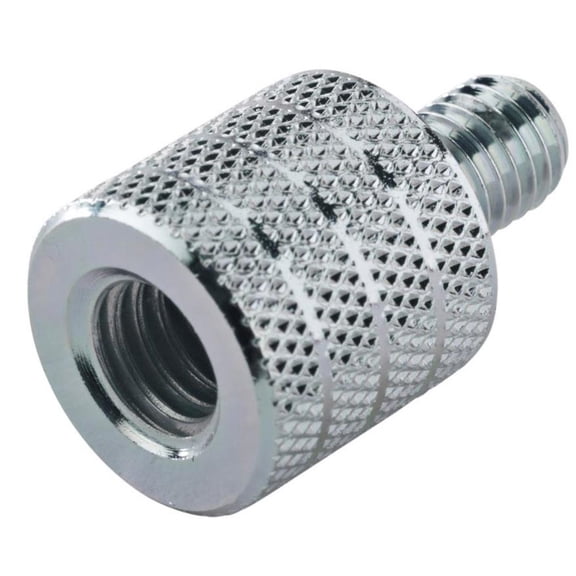 K&M 21918 Zinc-Plated Thread Adapter with Knurled Surface