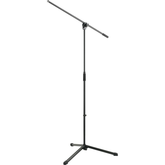K&M 25400 Microphone Stand with Boom Arm, 35-62.9" Adjustable Height, Black