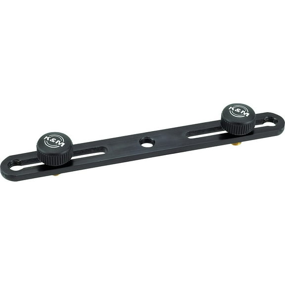 K&M 23550 Aluminum Microphone Bar, 2.3-6.7" Adjustable Height, Black