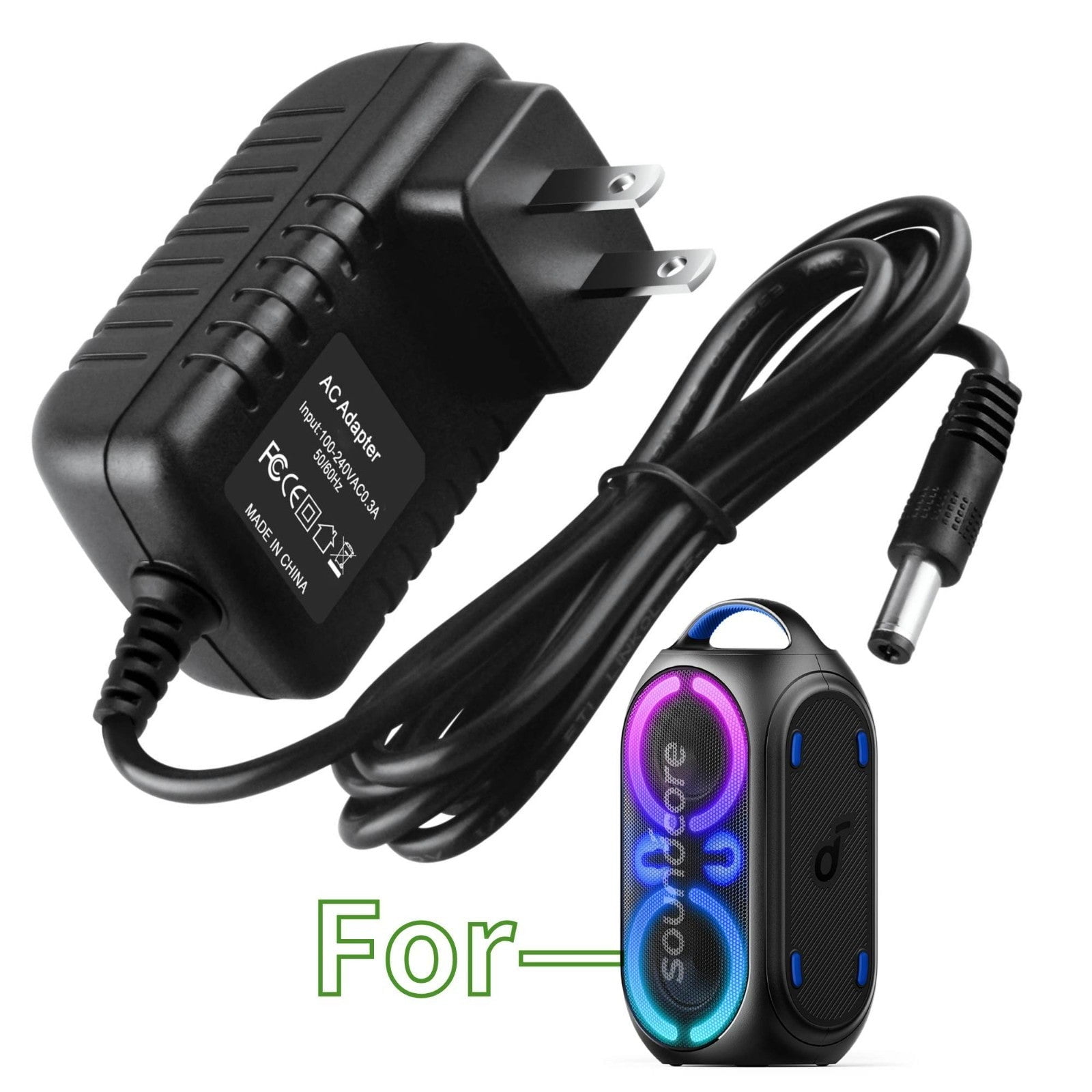 K-MAINS 12V AC/DC Adapter Compatible With Anker Soundcore Rave Party 2 A3399 Portable Speaker