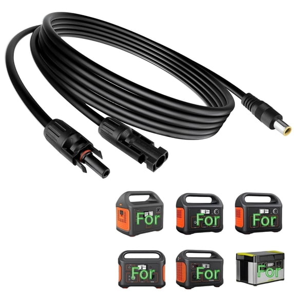 K-MAINS 16.5FT DC 8mm Solar Cable Compatible With Jackery 1000 880 Portable power station