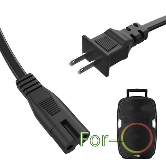 K-MAINS 2-Prong AC IN Power Cord Comaptible With Altec Lansing IMT7002 SoundRover Wireless Speaker