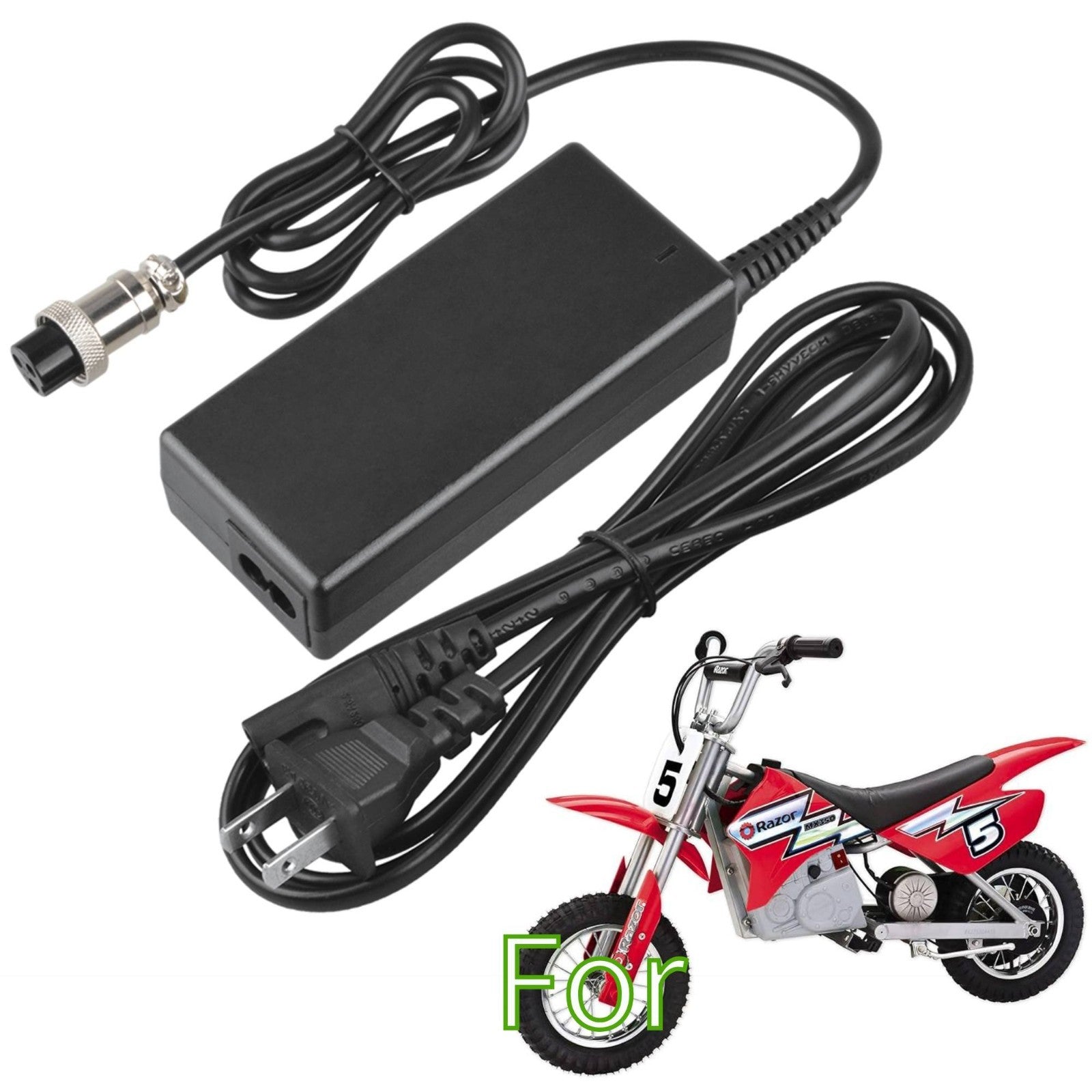 K-MAINS 24V 2A Battery Charger Compatible With Razor MX350 Mini Chopper ...
