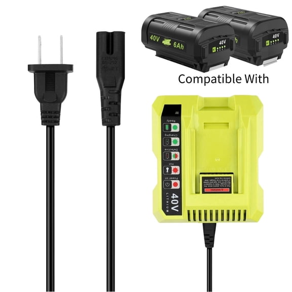 K-MAINS 40V Battery Charger Compatible with Ryobi OP4026 OP4015 OP40601 Quick Charge