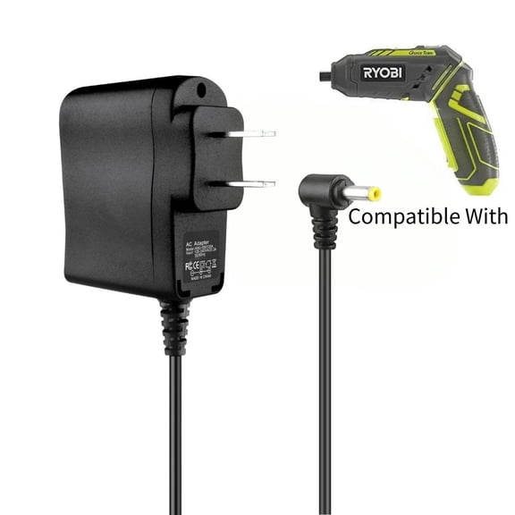 K-MAINS 4V AC Charger Adapter Compatible With Ryobi HP44L HP34L Cordless Screwdriver Circle Tip