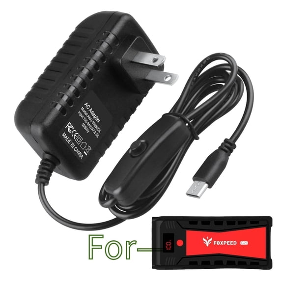 K-MAINS 5V USB-C Charger Compatible With Foxpeed G29 2500A Jump Starter Power Bank 21000mAh 77.7Wh