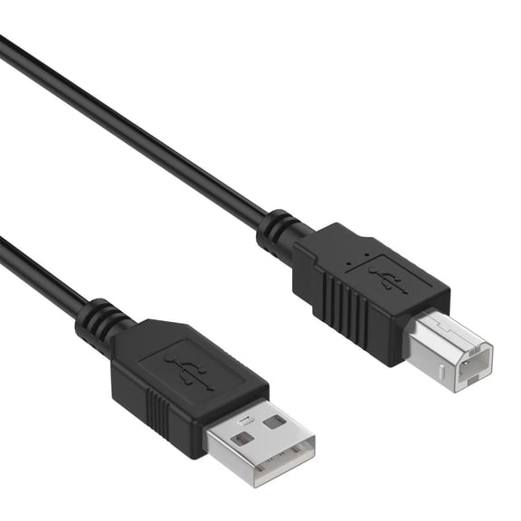 K-MAINS 6.6ft 6.6ft Black USB Printer Cable Cord Compatible With Neat Receipts Scanner Neatdesk ND-1000