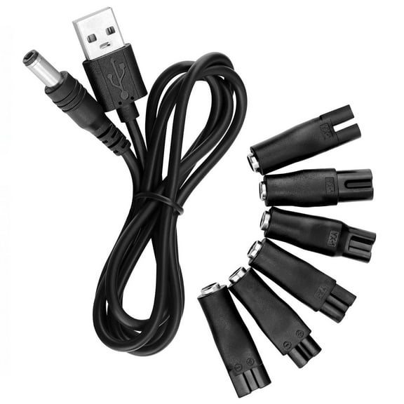 K-MAINS 7PCS 5V USB Charge Cable Compatible With Multigroom BG QG QT HQ Series Razors