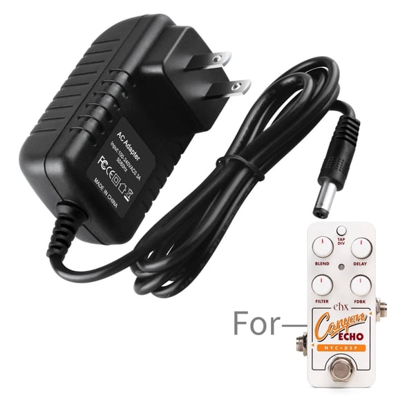K-MAINS AC Adapter Compatible With Pico Canyon Delay Pedal