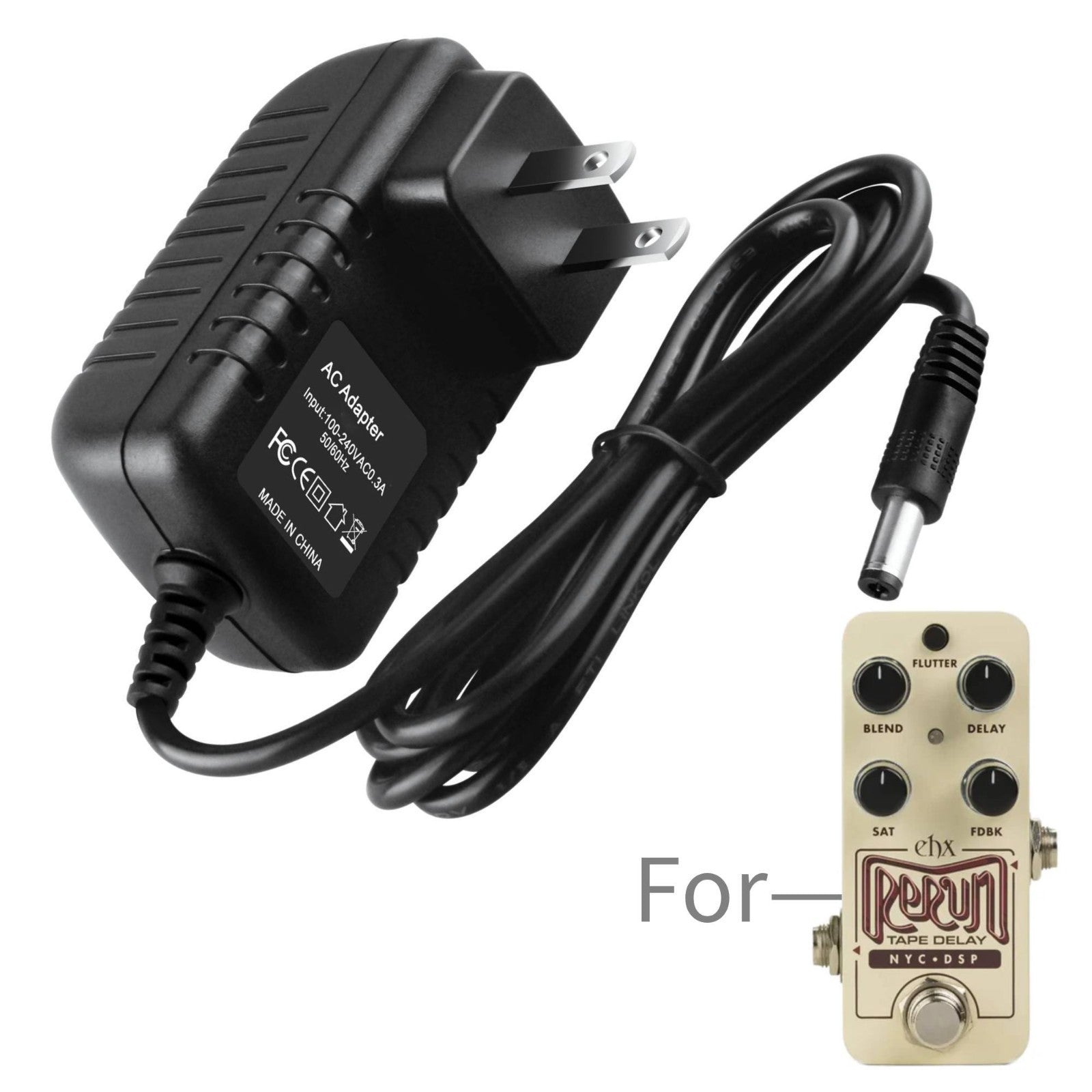 K-MAINS AC Adapter Compatible With Pico Rerun Tape Delay Pedal ...