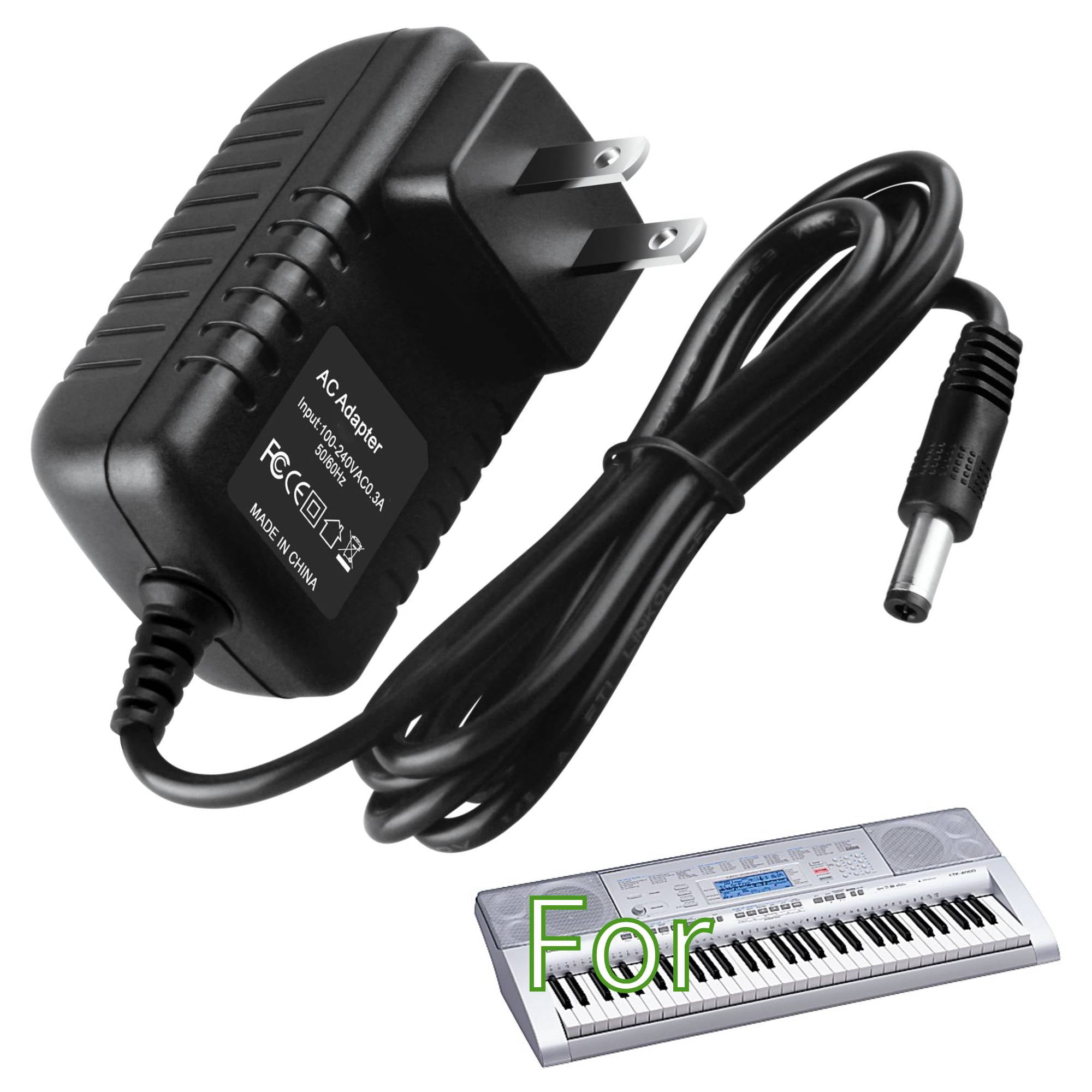 Kircuit AC Adapter/Charger For Casio PL-40R Keyboard - Replacement Power Supply Cord
