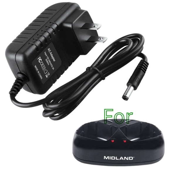 K-MAINS AC Adapter Power Supply Cord Compatible With Midland 18CVP8 REV B Dual Dock Desktop Charger