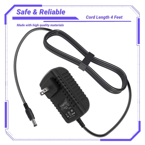 K-MAINS AC/DC Adapter Compatible with Novation MiniNova 37-mini-key Synthesizer/Vocoder Power Supply Cord Cable PS Wall Home Charger Mains PSU