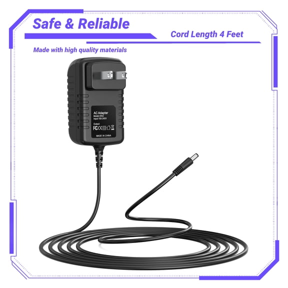 K-MAINS AC DC Adapter Compatible with VocoPro NuVoice UH-580 UHF 4 Channel Voco Pro Nu Voice System Power Supply Cord Charger PSU