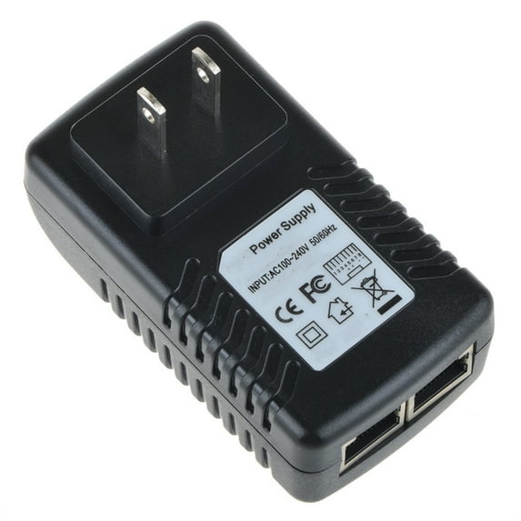 K-MAINS AC/DC Adapter Replacement for P/N:Par Number: PS4820-POE L-Com Connectivity LCom PS4820-POE-1 Desktop Gigabit PoE Injector/Midspan: PW130 Type RA4800F04(NOT fit Type RA4800F02 & AVAYA 1151B1)