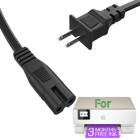 K-MAINS AC Wall Power Supply Cord Replacement Cable Lead Connector Compatible With HP Envy Inspire 7252e 7220e 7958e Printer US