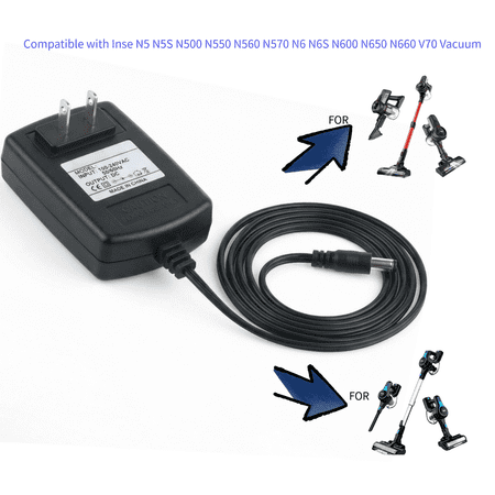 K-MAINS Charger Compatible With INSE Cordless Vacuum N5 N5S N500 N550 N560 N570 N6 N6S N600 N650 V70