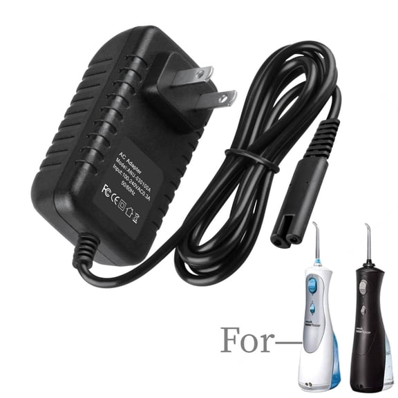 K-MAINS Power Cord Charger Compatible With Waterpik WP450 WP462 Cordless Flosser 3V Two Prong