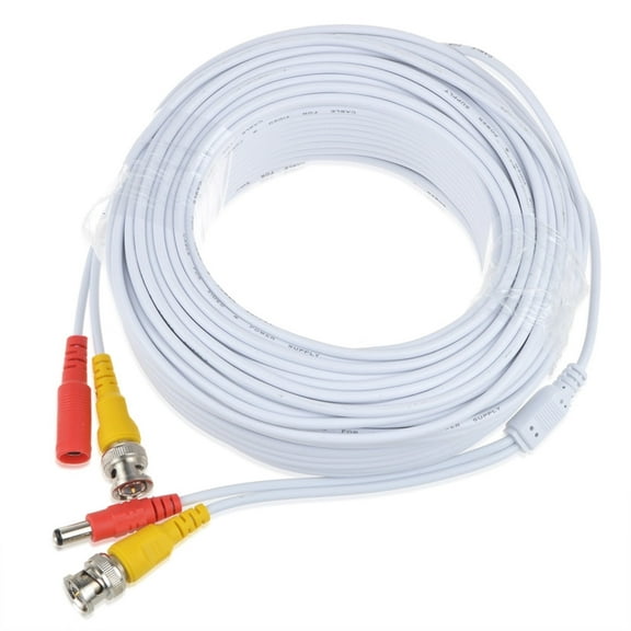 K-MAINS White 150ft BNC Extension Cable Cord Replacement for LBC7183 Outdoor HD Security Camera