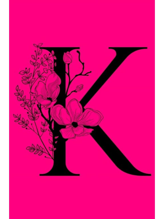 K: Monogram Initial Letter Notebook: Customized Monogrammed Gift Journal To Write In, (Paperback)