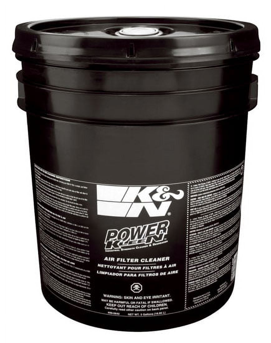 K&N Air Filter Cleaner and Degreaser: Power Kleen; 5 Gallon; Restore Engine Air  Filter Performance, 99-0640 
