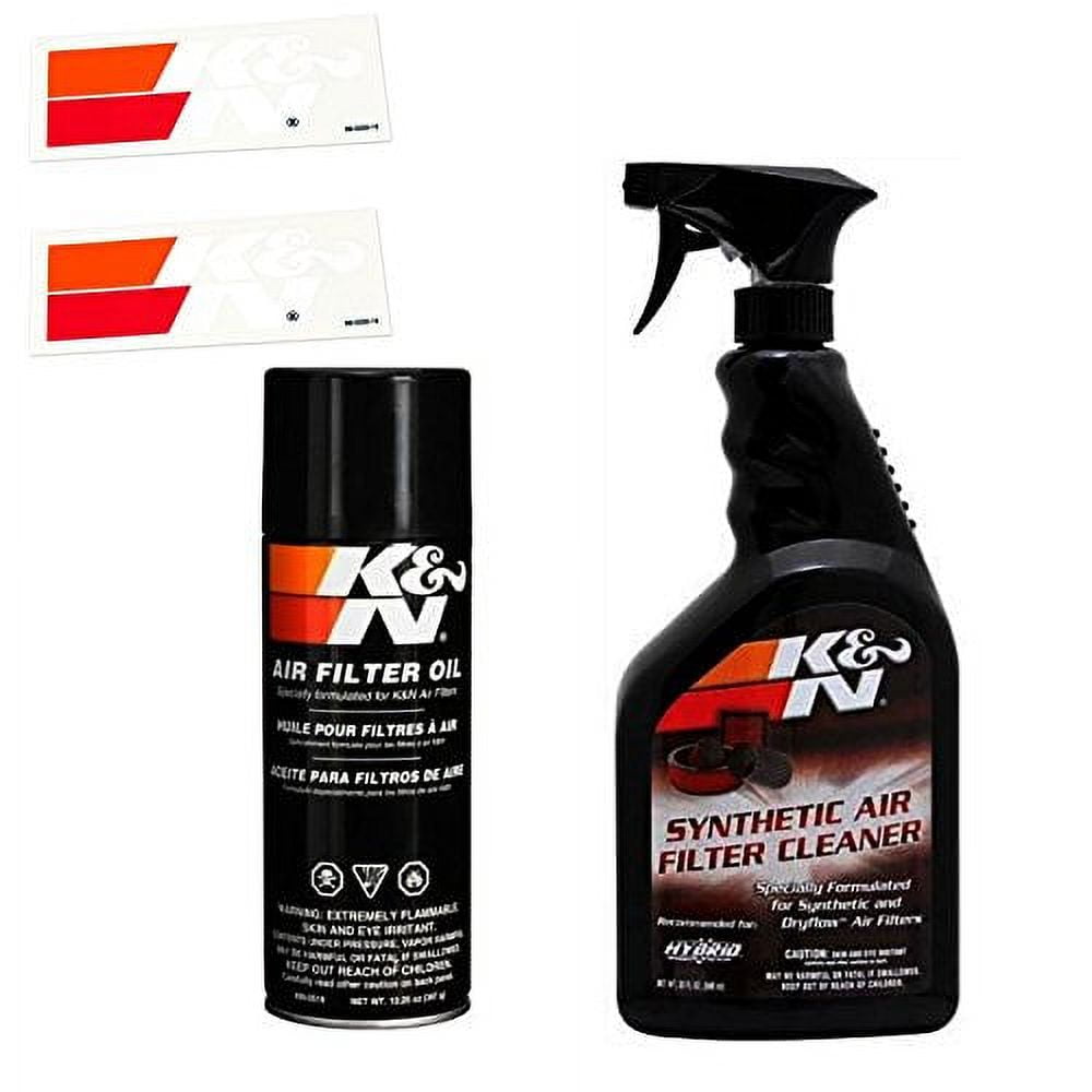  K&N Air Filter Cleaning Kit: Squeeze Bottle Filter Cleaner and  Blue Oil Kit; Restores Engine Air Filter Performance; Service Kit-99-5050BL  : Automotive