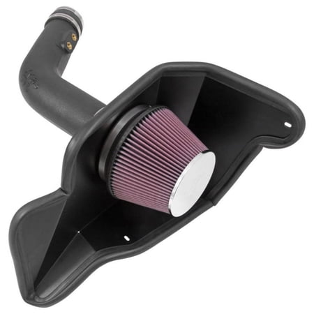 K&N Cold Air Intake Kit: High Performance, Guaranteed to Increase Horsepower: 2015-2017 FORD (Mustang) 63-2594