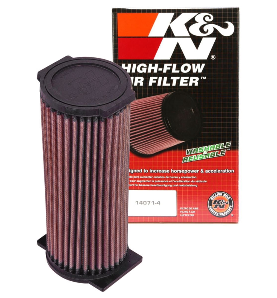 K&N Performance Powersports High-Flow Engine Air Filter: Washable ...