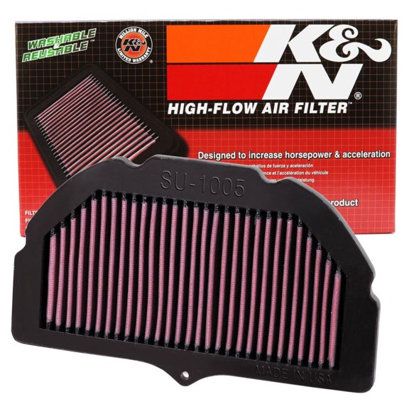 K&N Performance Powersports High-Flow Engine Air Filter: Washable, Multi-Layer Protection, Engineered to Boost Horsepower, SU-1005