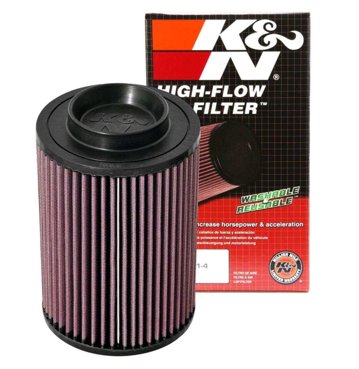 K&N Engine Air Filter: High Performance, Premium, Powersport Air Filter: 2008-2016 POLARIS (Ranger, 6x6, 800, EFI, EPS LE, Mid-Size, Crew 800, Diesel, RZR 800, and other select models) PL-8007