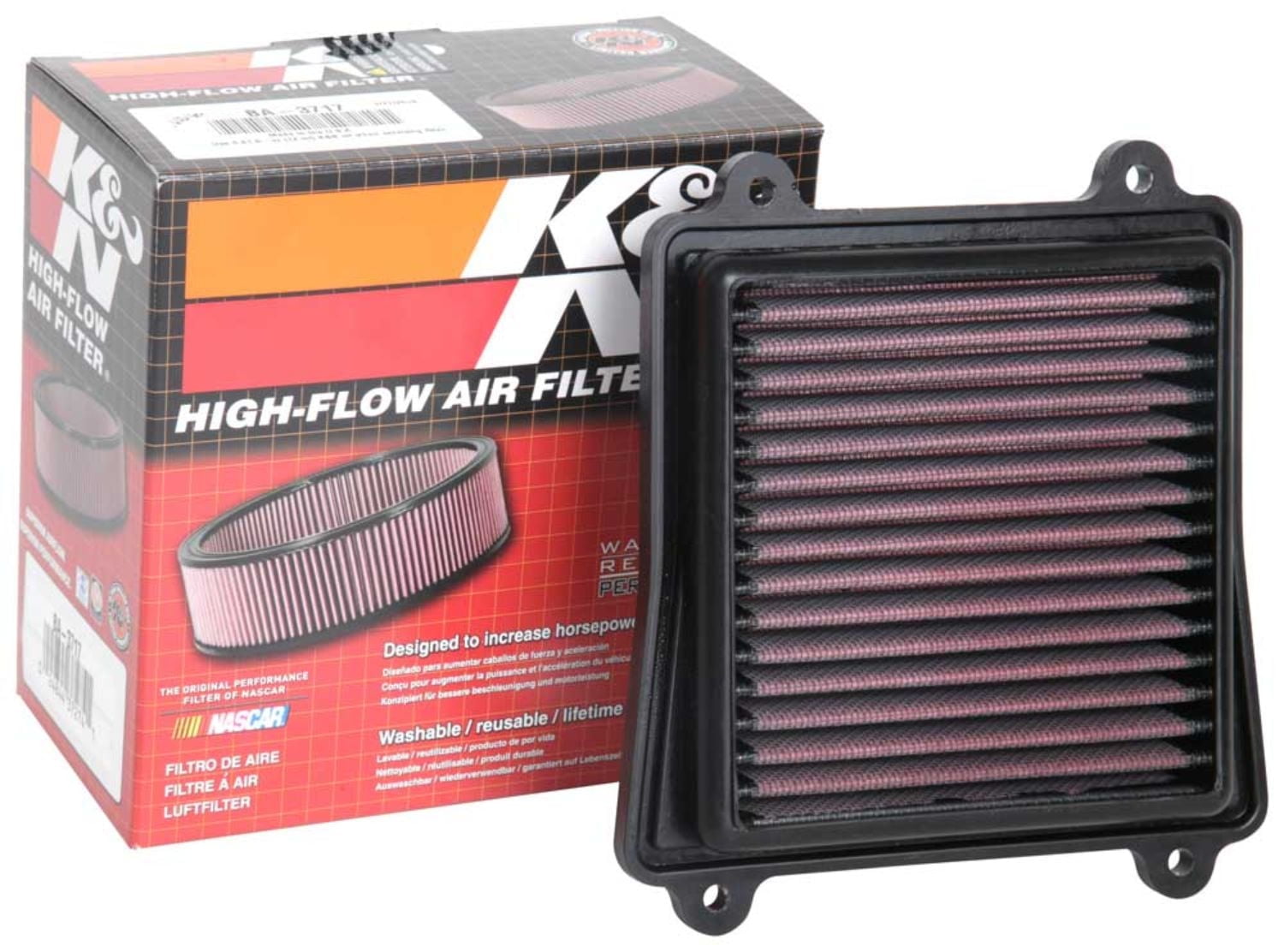K\u0026N Engine Air Filter: High Performance, Premium, Powersport Air Filter: 2017 BAJAJ (Dominar 400) BA-3717