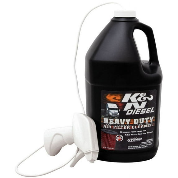 K&N Heavy Duty Air Filter Cleaner and Degreaser: Power Kleen; 1 Gallon; Restore Engine Air Filter Performance, 99-0638