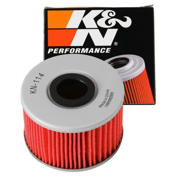K&N Motorcycle Oil Filter: High Performance, Premium, Designed to be used with Synthetic or Conventional Oils: Fits Select Honda Vehicles, KN-114
