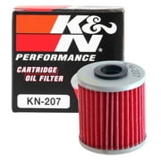 K&N Performance Powersports Oil Filter: Premium Engine Protection, Higher Oil Flow Rates, Compatible with All Oils, Optimized for Synthetic Oils, KN-207