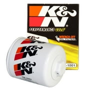 K&N Performance Oil Filter: 20,000 Mile Premium Engine Protection, Higher Oil Flow Rates, Compatible with All Oils, Optimized for Synthetic Oils, HP-1001