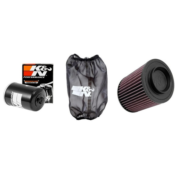 K&N Pre-Charger Wrap, Air and Oil Filter Black Kit for ATV/UTV POLARIS RZR S 800 EPS LE 2014