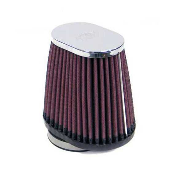 K&N RC-2900 Universal Oval Replacement Part Air Filter - Chrome End Cap