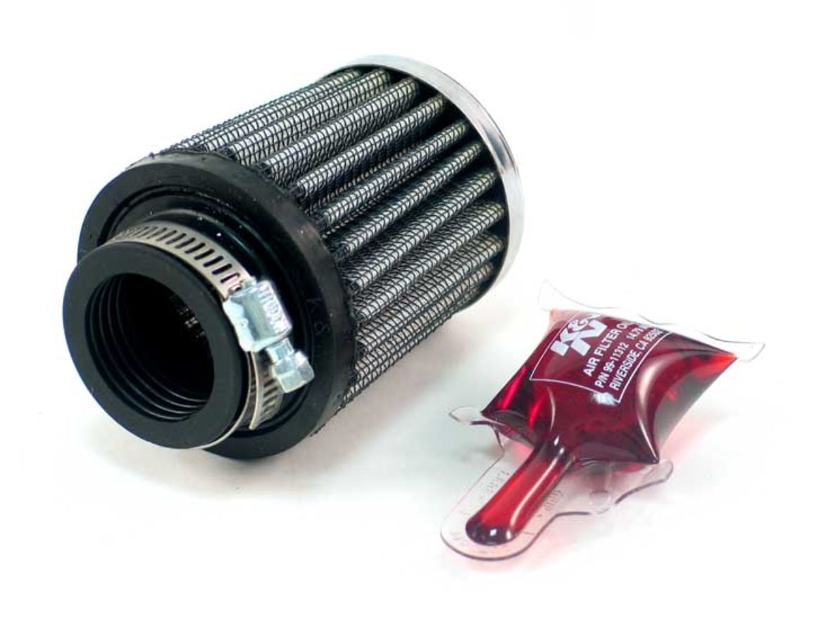 K&N Universal Clamp-On Air Filter: High Performance, Premium, Replacement Engine Filter: Flange Diameter: 1.125 In, Filter Height: 2.5 In, Flange Length: 0.625 In, Shape: Round Tapered, RC-2540 - View #12