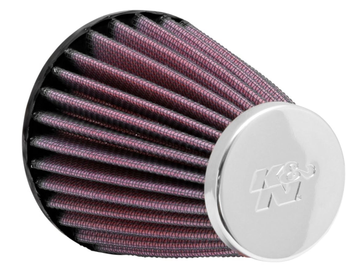 K&N Universal Clamp-On Air Filter: High Performance, Premium, Replacement Engine Filter: Flange Diameter: 2.0625 In, Filter Height: 4 In, Flange Length: 0.625 In, Shape: Round Tapered, RC-1200