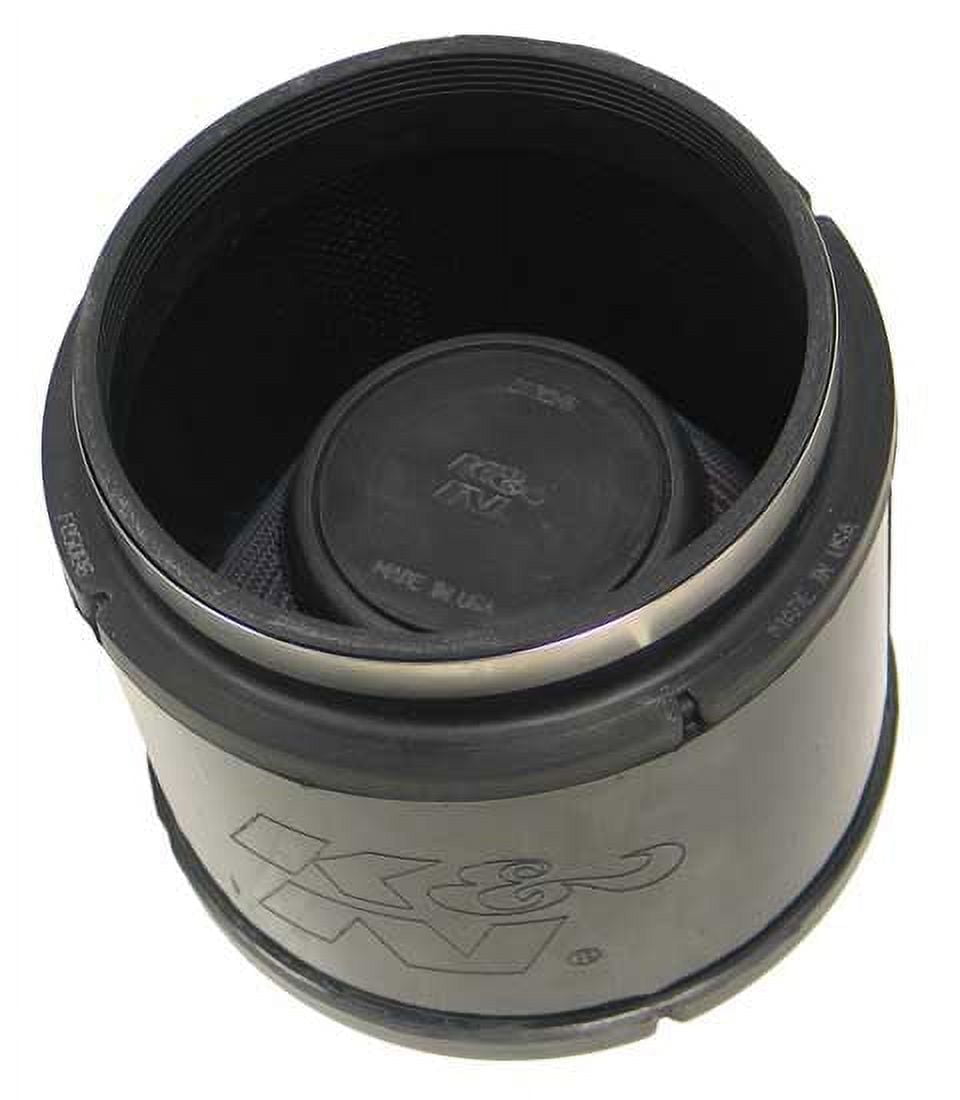 K&N Universal Clamp-On Air Filter 3-1/2in 10 Degree Flange 5-3/4in B 4-1/2in x 3-1/4in T 7in H